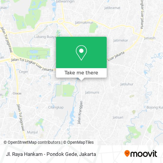 Jl. Raya Hankam - Pondok Gede map