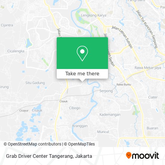 Grab Driver Center Tangerang map