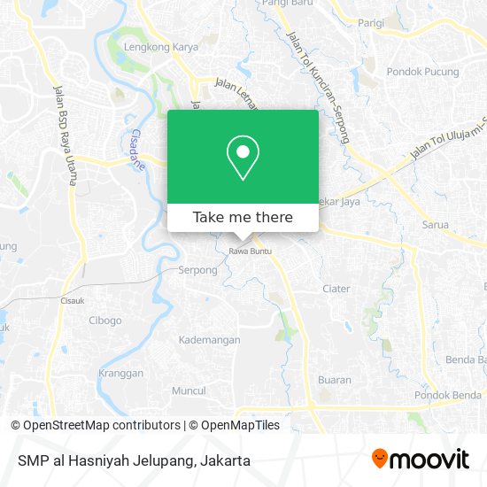 SMP al Hasniyah Jelupang map