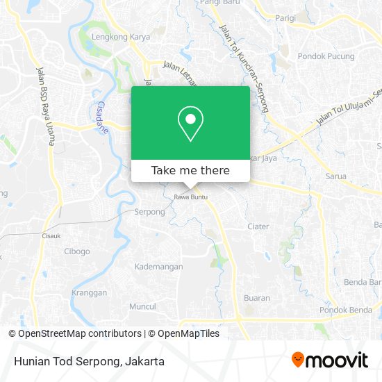 Hunian Tod Serpong map