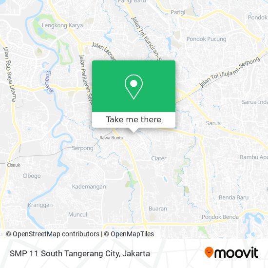 SMP 11 South Tangerang City map