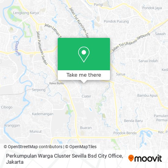 Perkumpulan Warga Cluster Sevilla Bsd City Office map