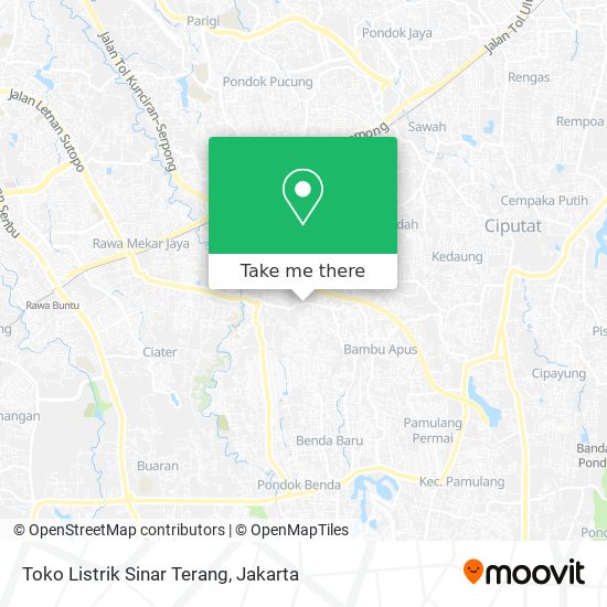 Toko Listrik Sinar Terang map