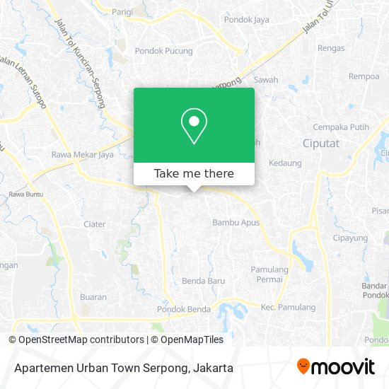 Apartemen Urban Town Serpong map