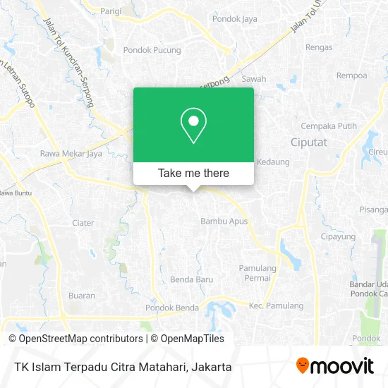 TK Islam Terpadu Citra Matahari map