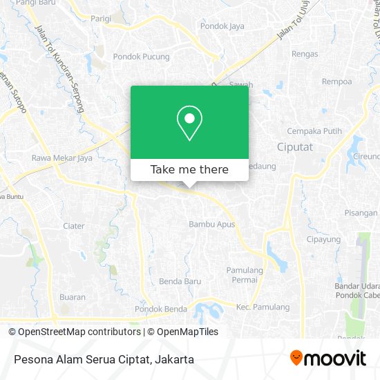 Pesona Alam Serua Ciptat map