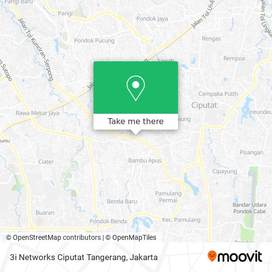 3i Networks Ciputat Tangerang map