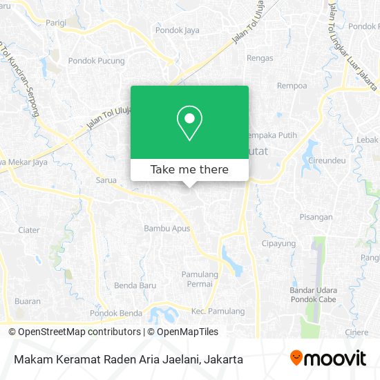 Makam Keramat Raden Aria Jaelani map
