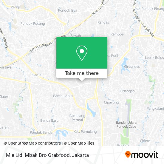 Mie Lidi Mbak Bro Grabfood map