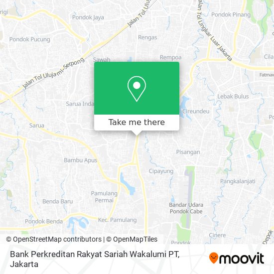 Bank Perkreditan Rakyat Sariah Wakalumi PT map