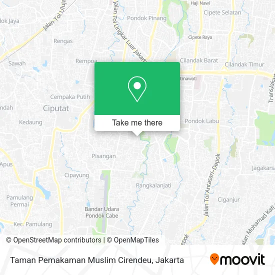 Taman Pemakaman Muslim Cirendeu map