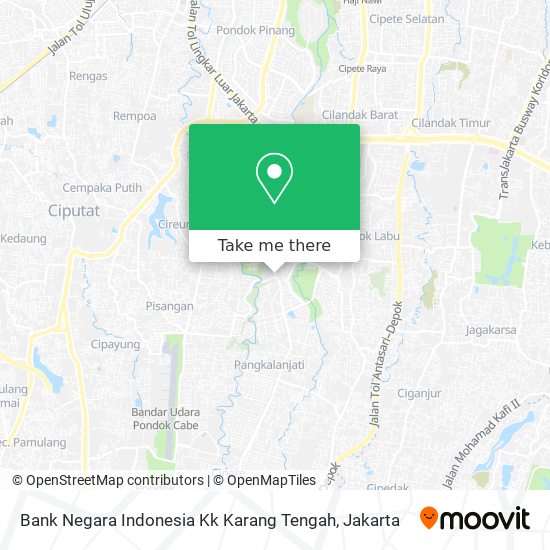 Bank Negara Indonesia Kk Karang Tengah map