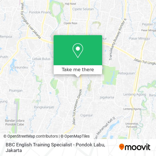 BBC English Training Specialist - Pondok Labu map