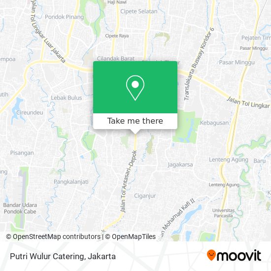 Putri Wulur Catering map