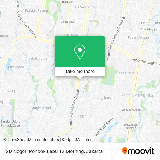 SD Negeri Pondok Labu 12 Morning map