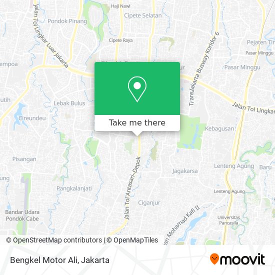 Bengkel Motor Ali map