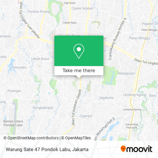 Warung Sate 47 Pondok Labu map