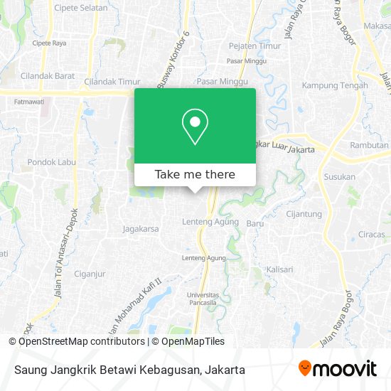 Saung Jangkrik Betawi Kebagusan map