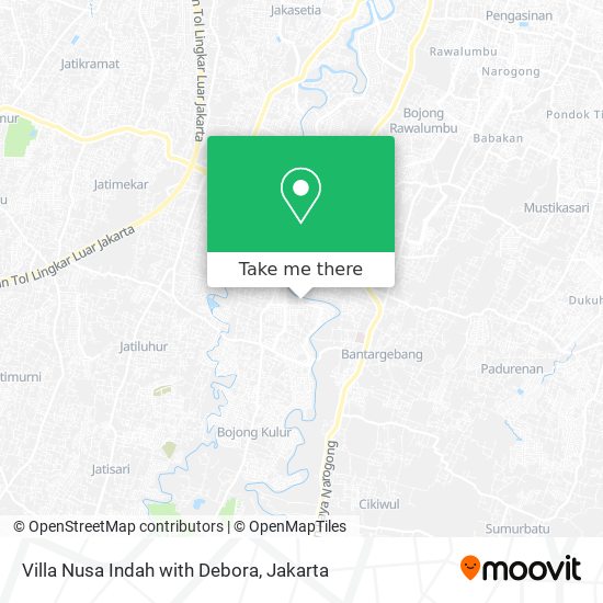 Villa Nusa Indah with Debora map