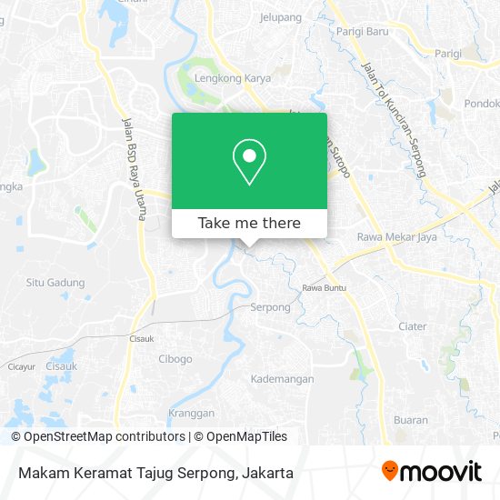 Makam Keramat Tajug Serpong map