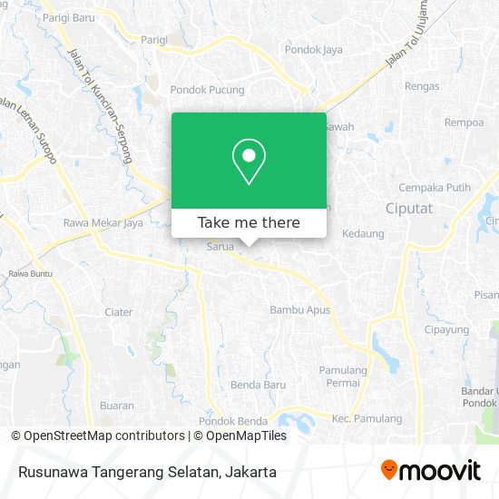 Rusunawa Tangerang Selatan map
