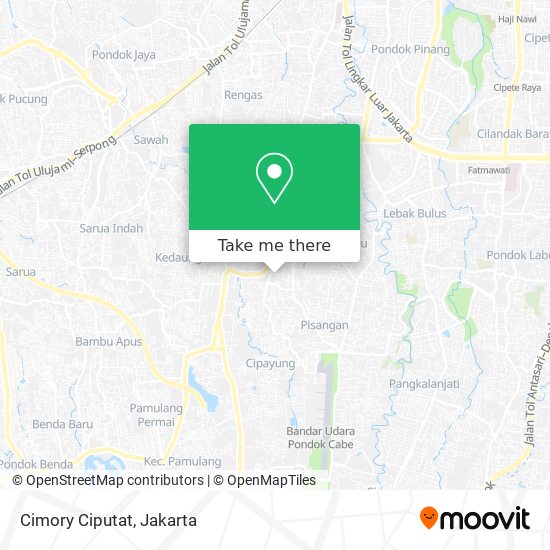 Cimory Ciputat map