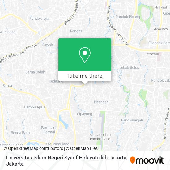 Universitas Islam Negeri Syarif Hidayatullah Jakarta map