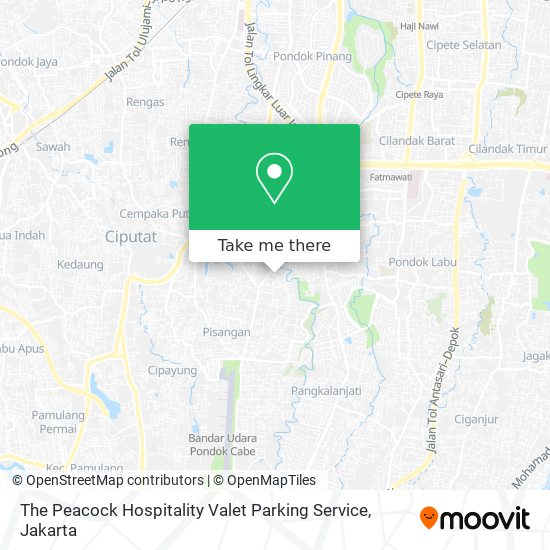 The Peacock Hospitality Valet Parking Service map