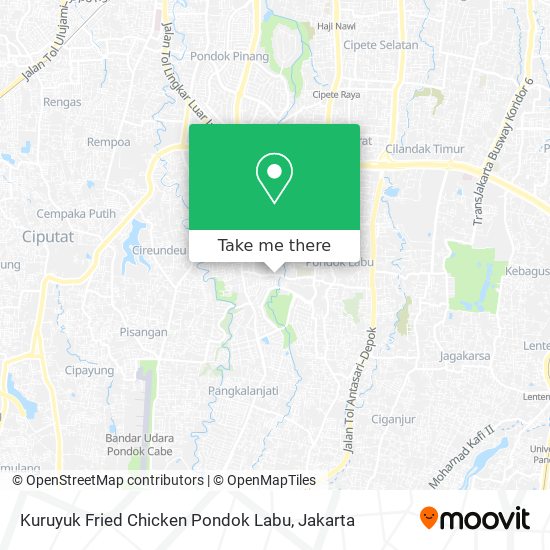 Kuruyuk Fried Chicken Pondok Labu map