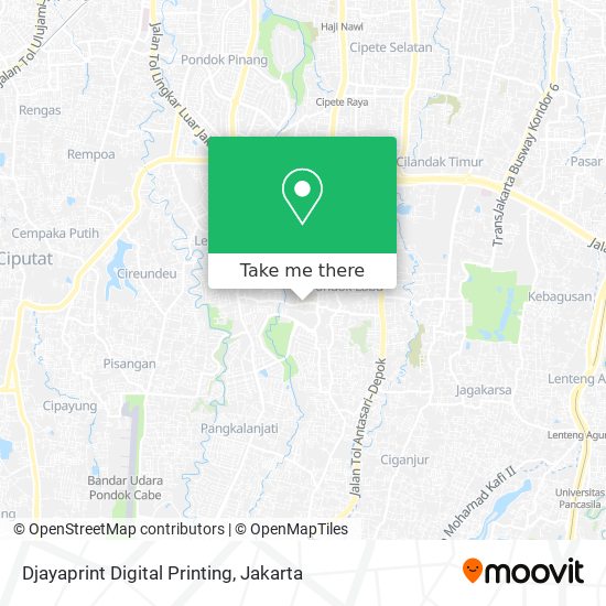 Djayaprint Digital Printing map