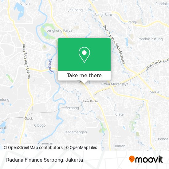 Radana Finance Serpong map