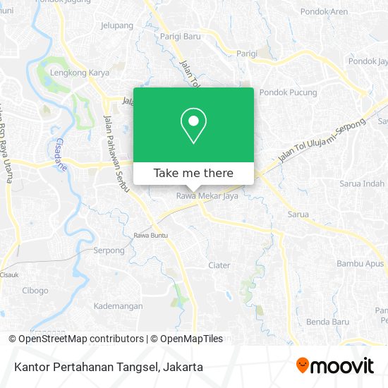 Kantor Pertahanan Tangsel map