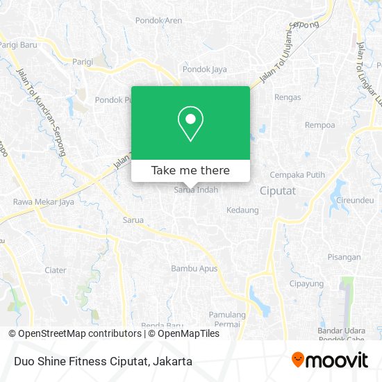 Duo Shine Fitness Ciputat map