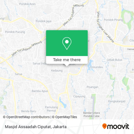 Masjid Assaadah Ciputat map