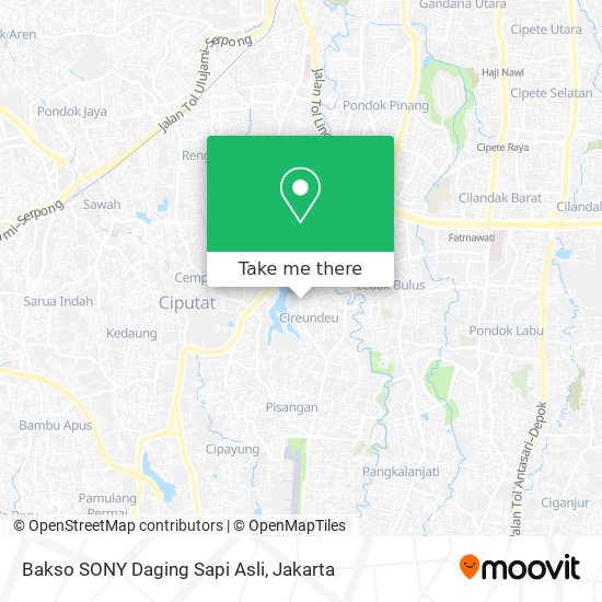 Bakso SONY Daging Sapi Asli map