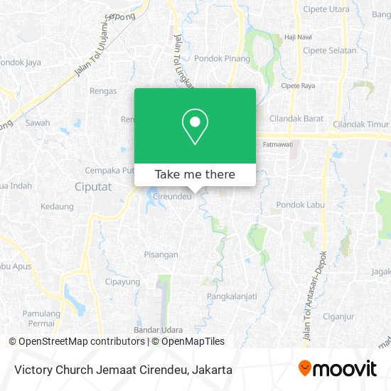 Victory Church Jemaat Cirendeu map
