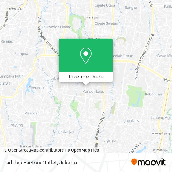 adidas Factory Outlet map
