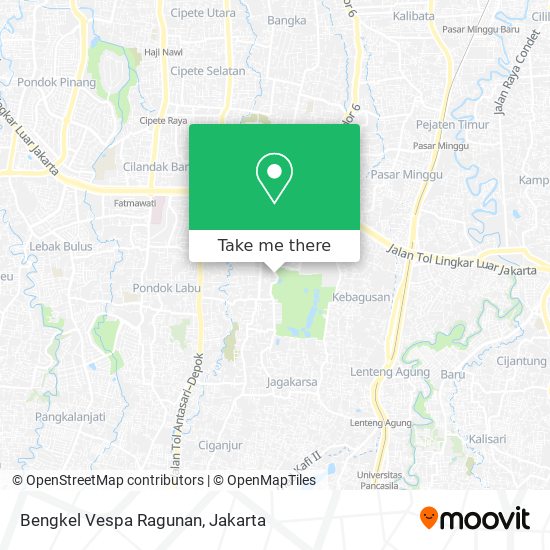 Bengkel Vespa Ragunan map