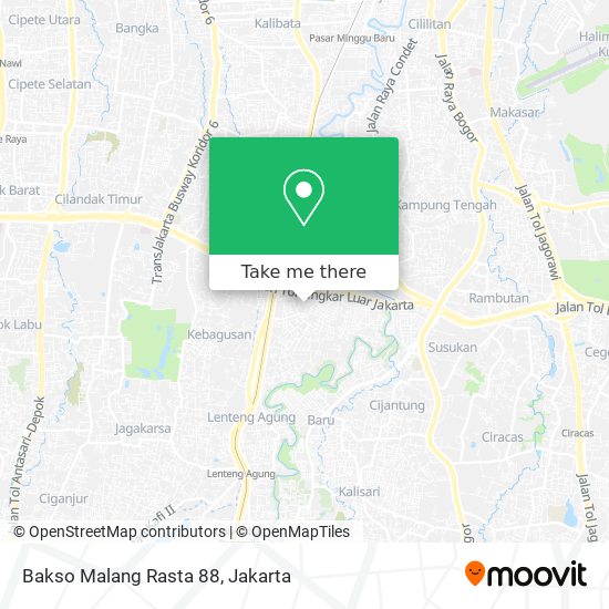 Bakso Malang Rasta 88 map