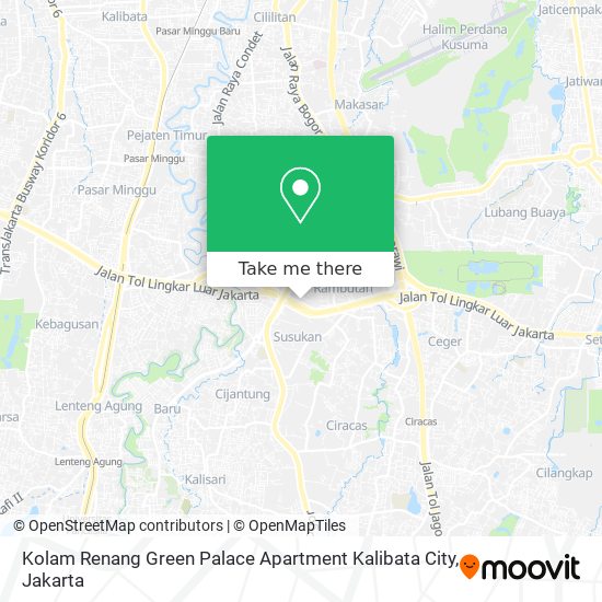 Kolam Renang Green Palace Apartment Kalibata City map