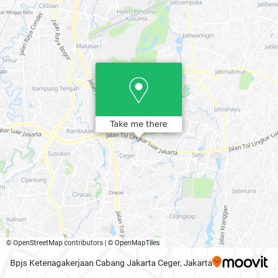 Bpjs Ketenagakerjaan Cabang Jakarta Ceger map