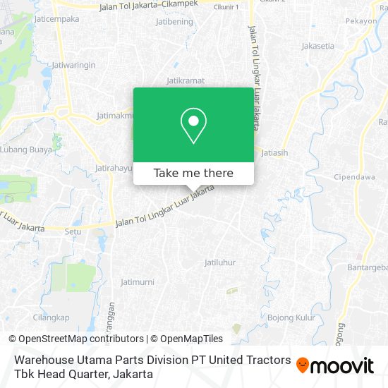 Warehouse Utama Parts Division PT United Tractors Tbk Head Quarter map