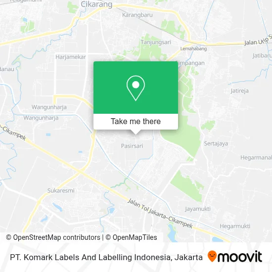 PT. Komark Labels And Labelling Indonesia map