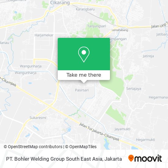 PT. Bohler Welding Group South East Asia map