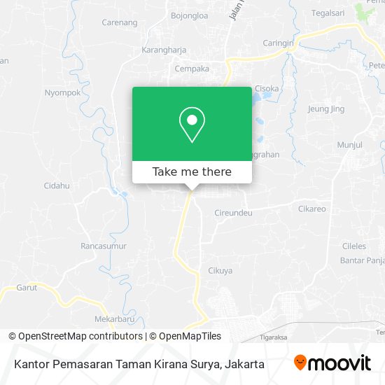 Kantor Pemasaran Taman Kirana Surya map