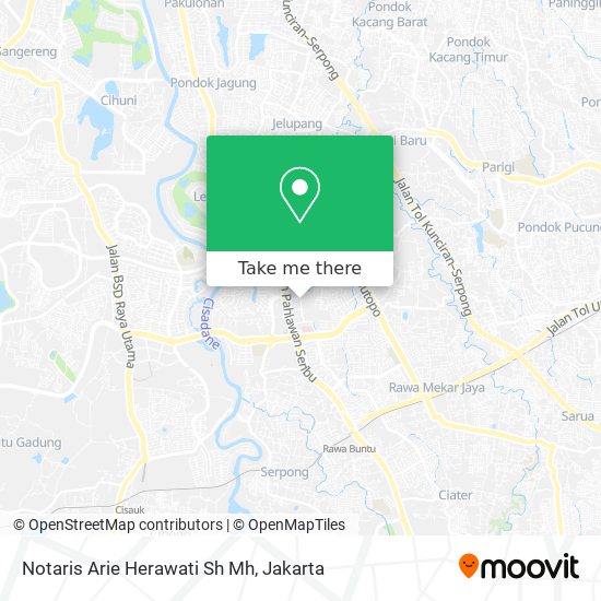 Notaris Arie Herawati Sh Mh map