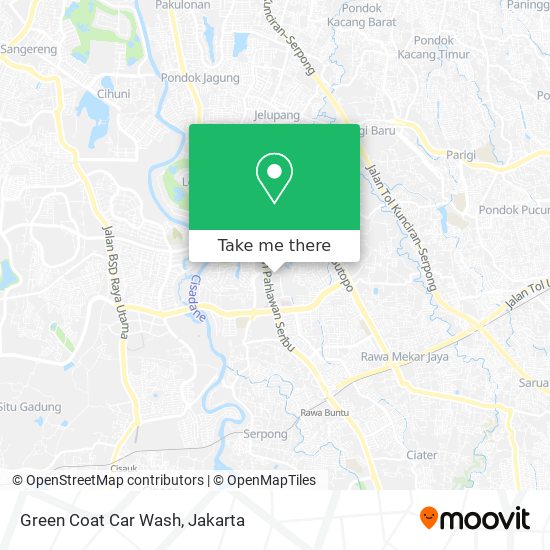 Green Coat Car Wash map