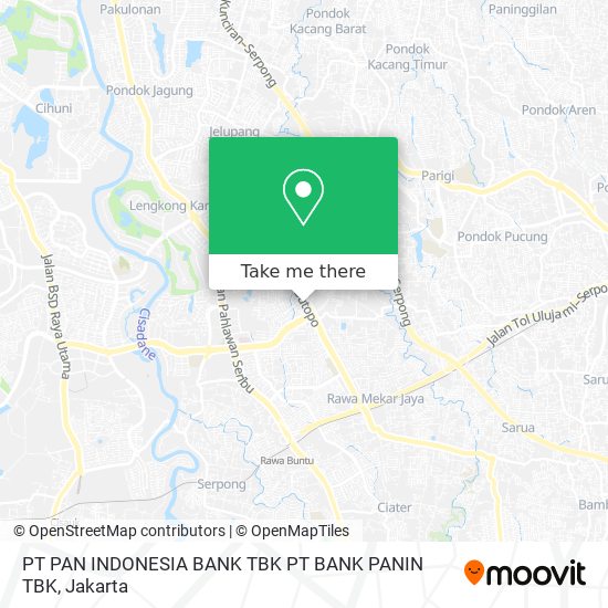 PT PAN INDONESIA BANK TBK PT BANK PANIN TBK map