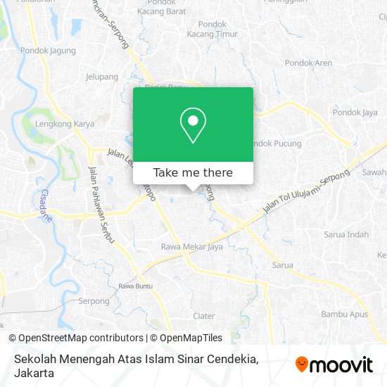 Sekolah Menengah Atas Islam Sinar Cendekia map