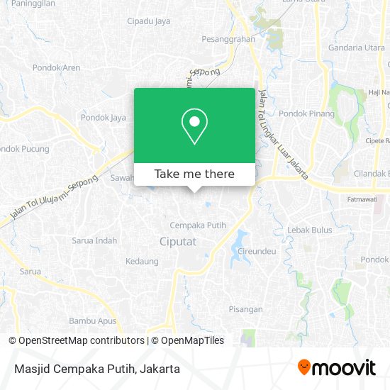 Masjid Cempaka Putih map